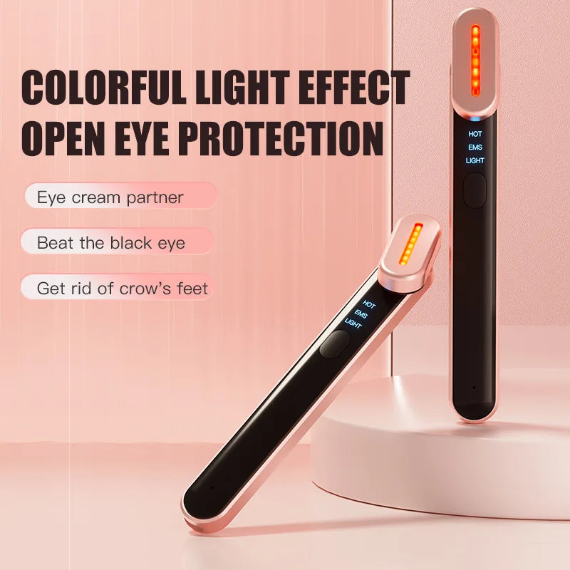 New 7 Colors Red Light Facial Wand EMS Microcurrent Face Lifting Device Eye Neck Massager Skin Tightening Skin Care Beauty Tool