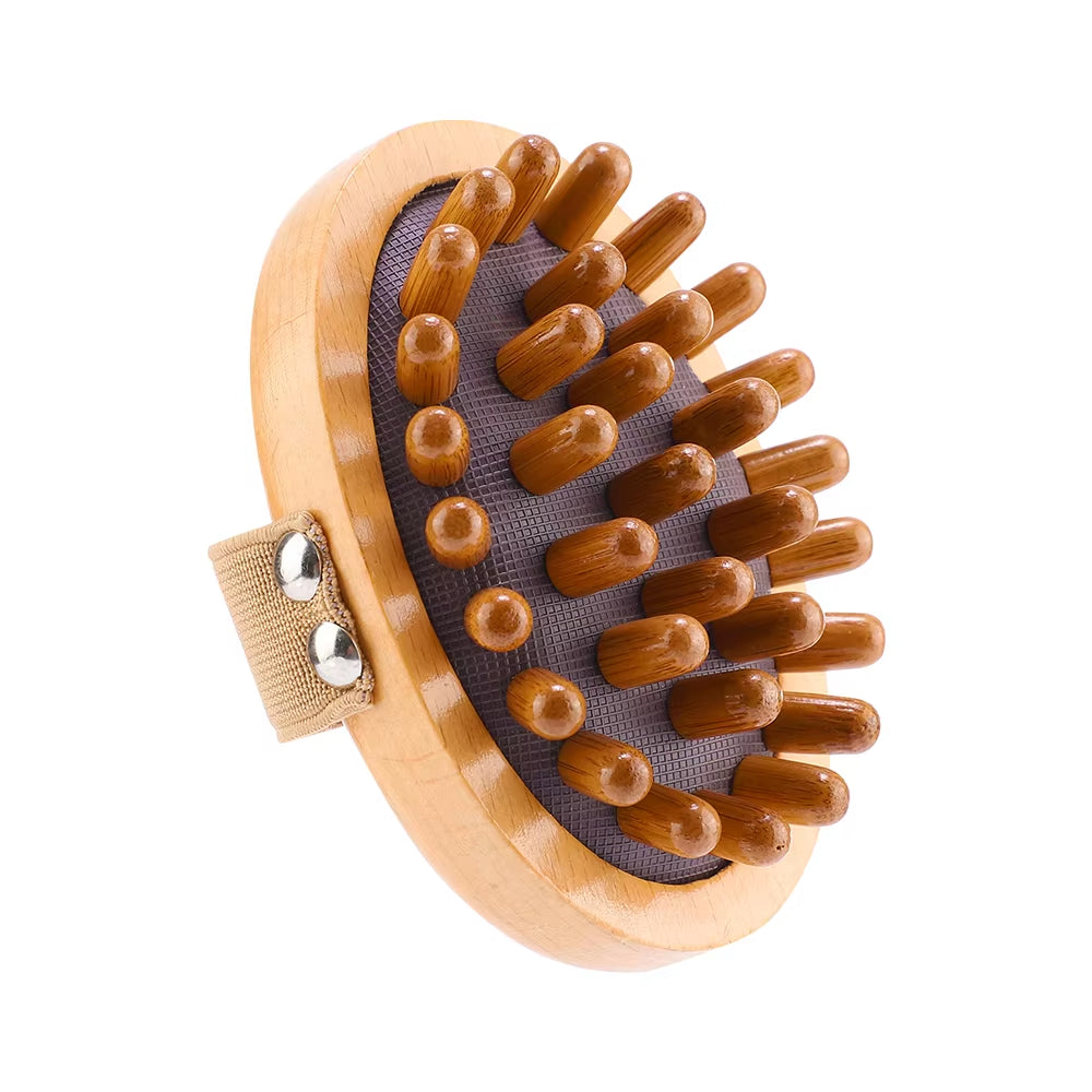 Body anti Cellulite Cushion Meridian Brush Multi-Functional Wooden Spa Air Cushion Massage Hair Comb Scalp Body Massage Brush