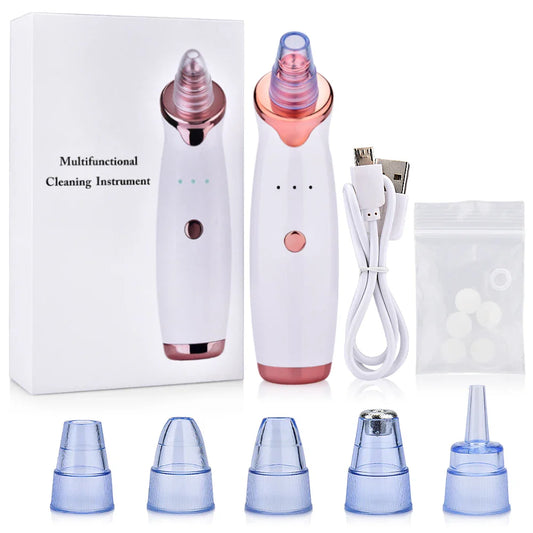USB Rechargeable Blackhead Remover Vacuum Suction Pore Cleaner Extractor Acne Comedone Whitehead Pimple Removal Spot Cleaner