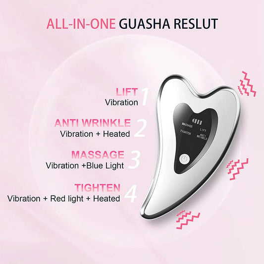 Electric Gua Sha Tools Face Massagers for Facial Lifting Double Chin Remove Guasha Board Scraping Microcurrent Face Lift Machine
