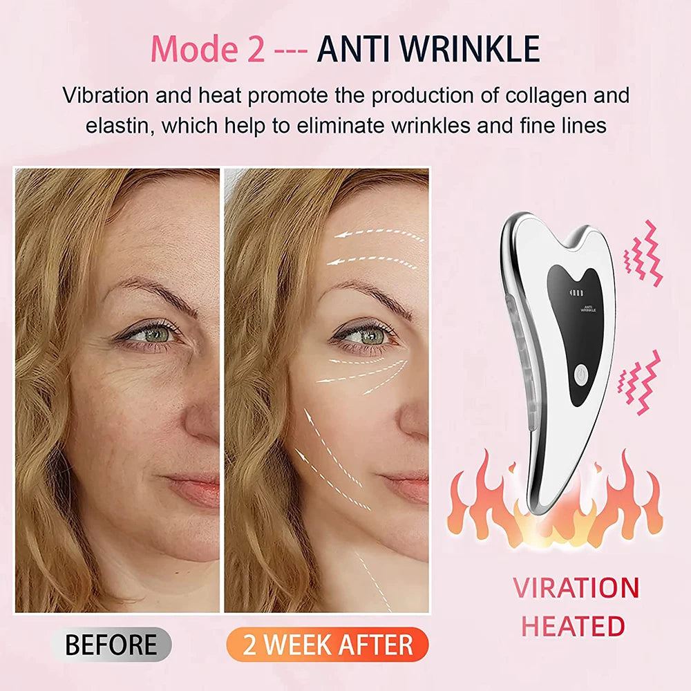 Electric Gua Sha Tools Face Massagers for Facial Lifting Double Chin Remove Guasha Board Scraping Microcurrent Face Lift Machine