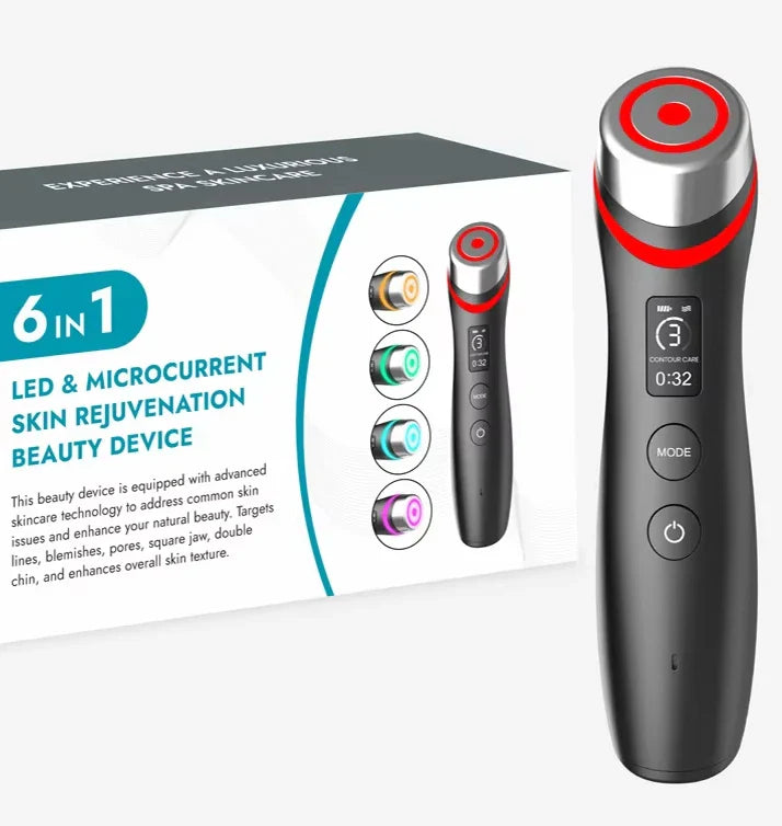 Age Boosters Pro R 6 In1 Handheld Facials RF EMS Machine Personals Care Face Massage Electric LED Beauty Device