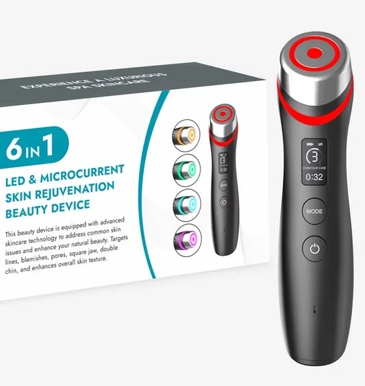 Age Boosters Pro R 6 In1 Handheld Facials RF EMS Machine Personals Care Face Massage Electric LED Beauty Device