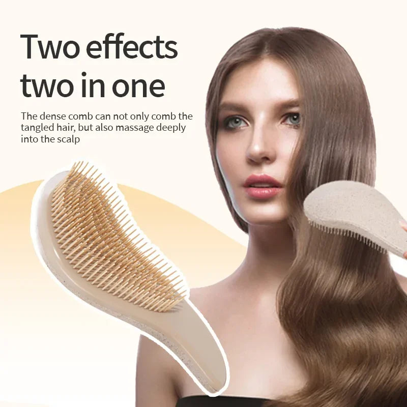 1Pcs Detangling Magic Hairbrush Gentle Scalp Massage Comb Soft Anti-Static Grooming Smooth Hair Brush Salon Hair Styling Tools