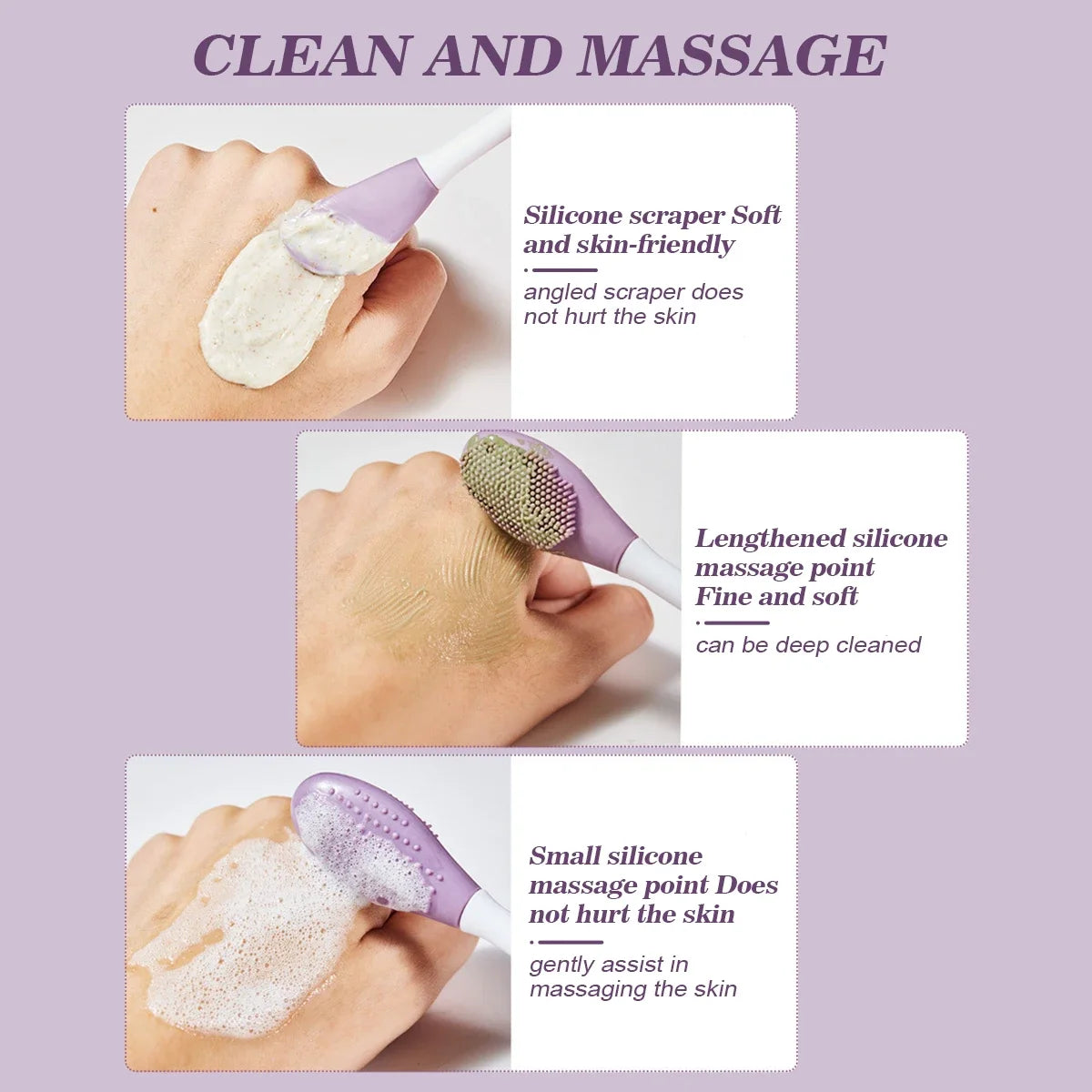 2 In1 Scrub Blackhead Silicone Facial Cleansing & Mask Brush Deep Cleaning Tools Exfoliator Scrub Pore Facial Skin Care