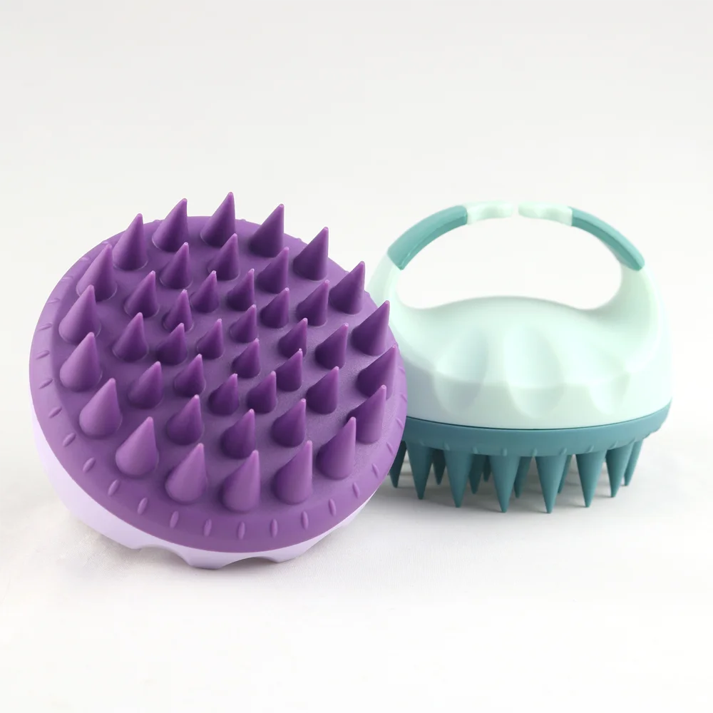 Shampoo Head Scalp Massage Brush Silicone Soft Skin Friendly Hair Washing Massager Comb SPA Massage Brush Beauty Salon Hair Tool