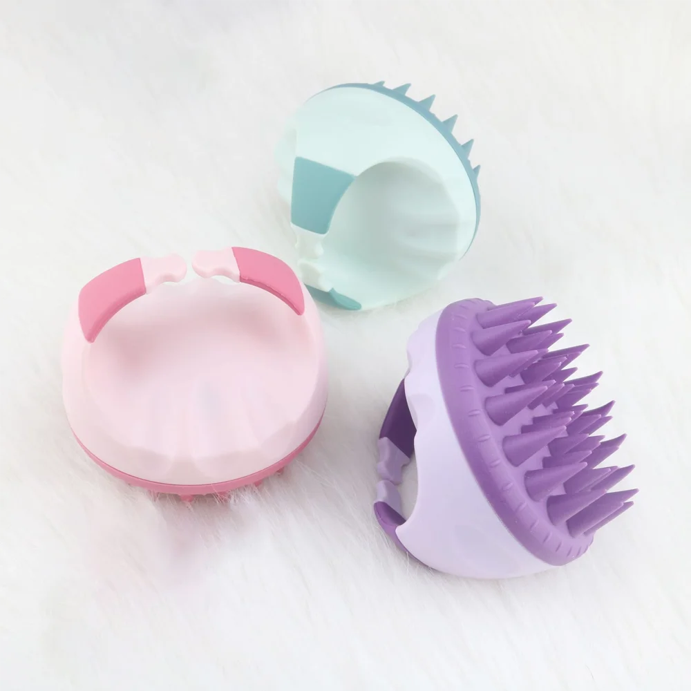 Shampoo Head Scalp Massage Brush Silicone Soft Skin Friendly Hair Washing Massager Comb SPA Massage Brush Beauty Salon Hair Tool