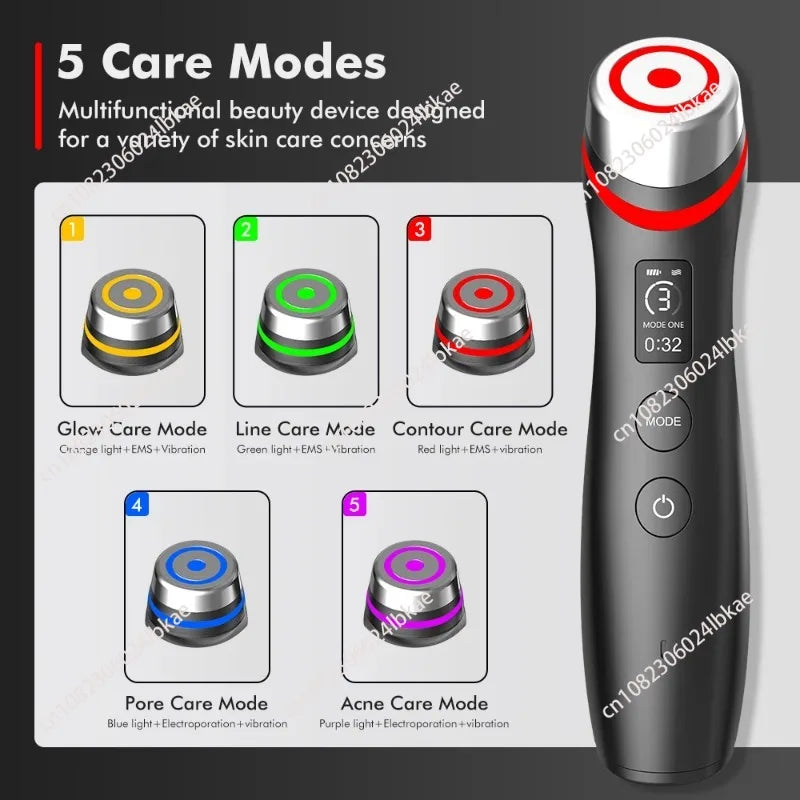 Age Boosters Pro R 6 In1 Handheld Facials RF EMS Machine Personals Care Face Massage Electric LED Beauty Device